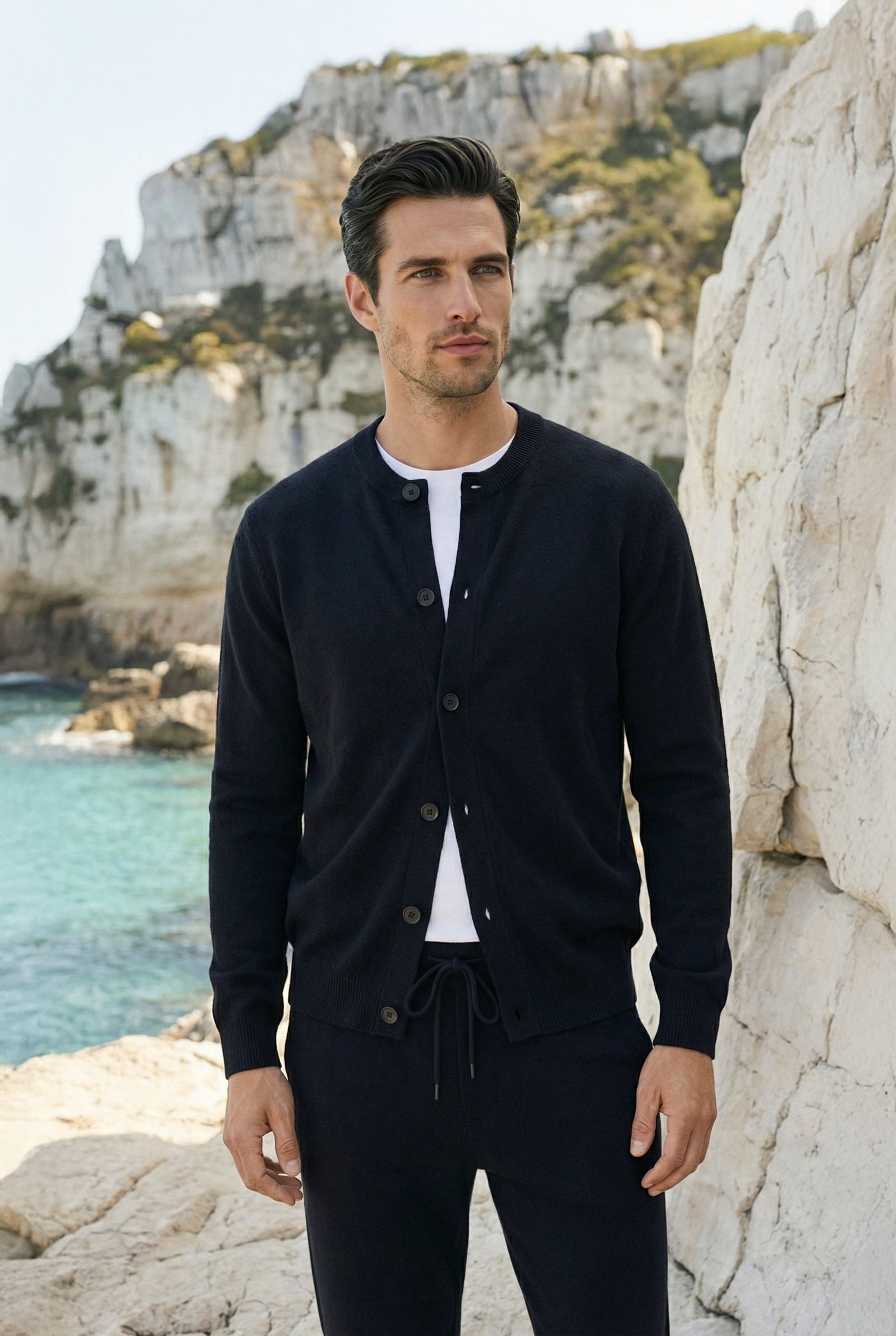 Arlino Buttoned Set Black