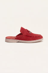 Maretti Buckle Mule Red