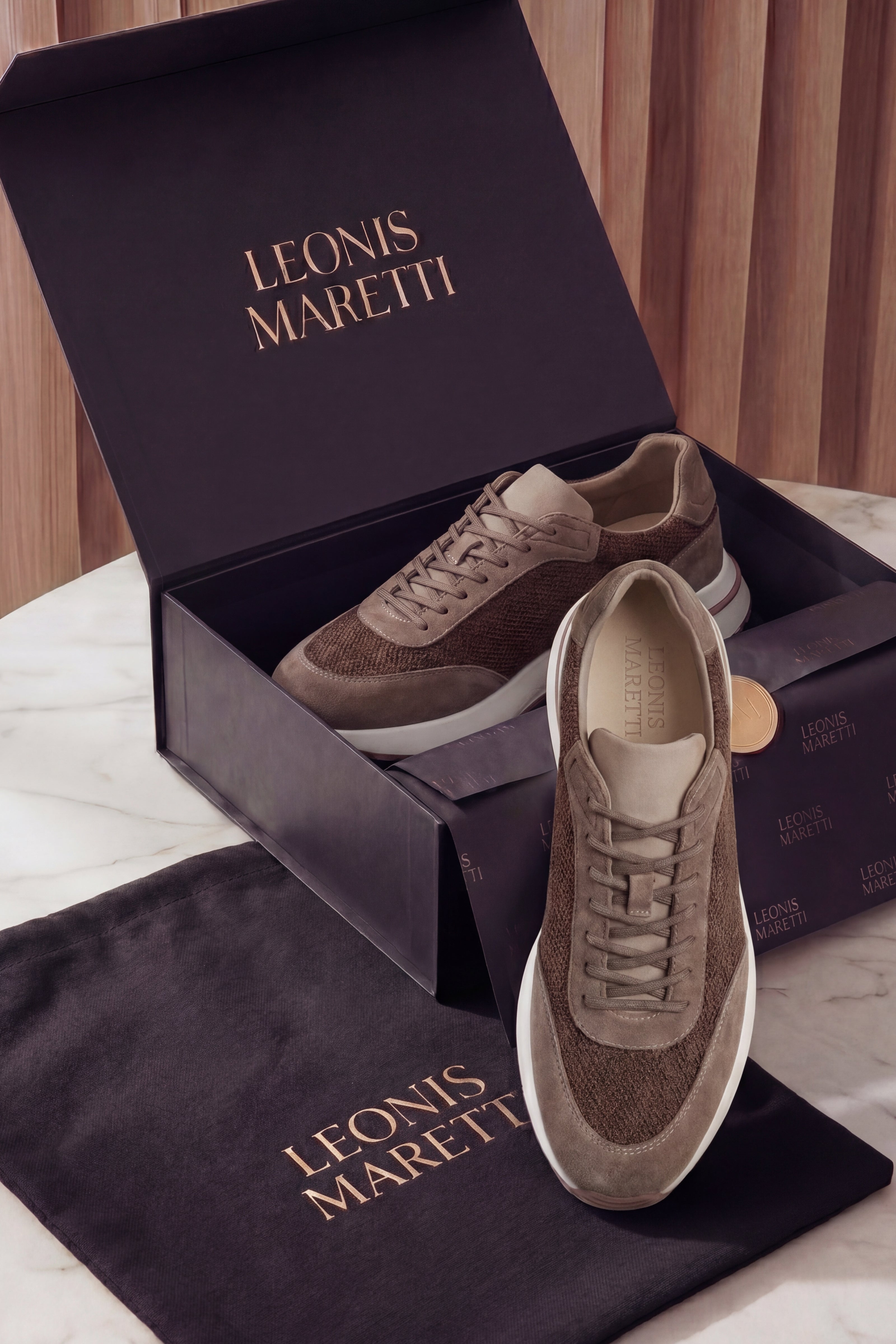 Rivaro Mesh Sneaker Dark Brown