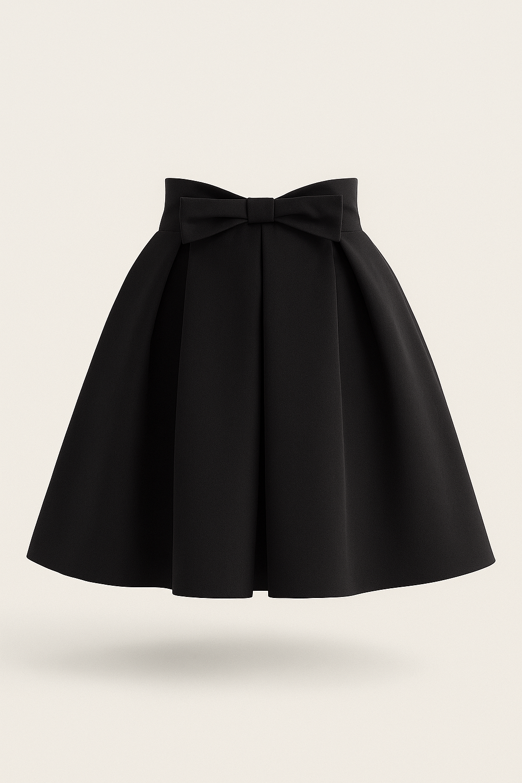 Sweet Your Heart Bowknot Pleated Skirt in Black