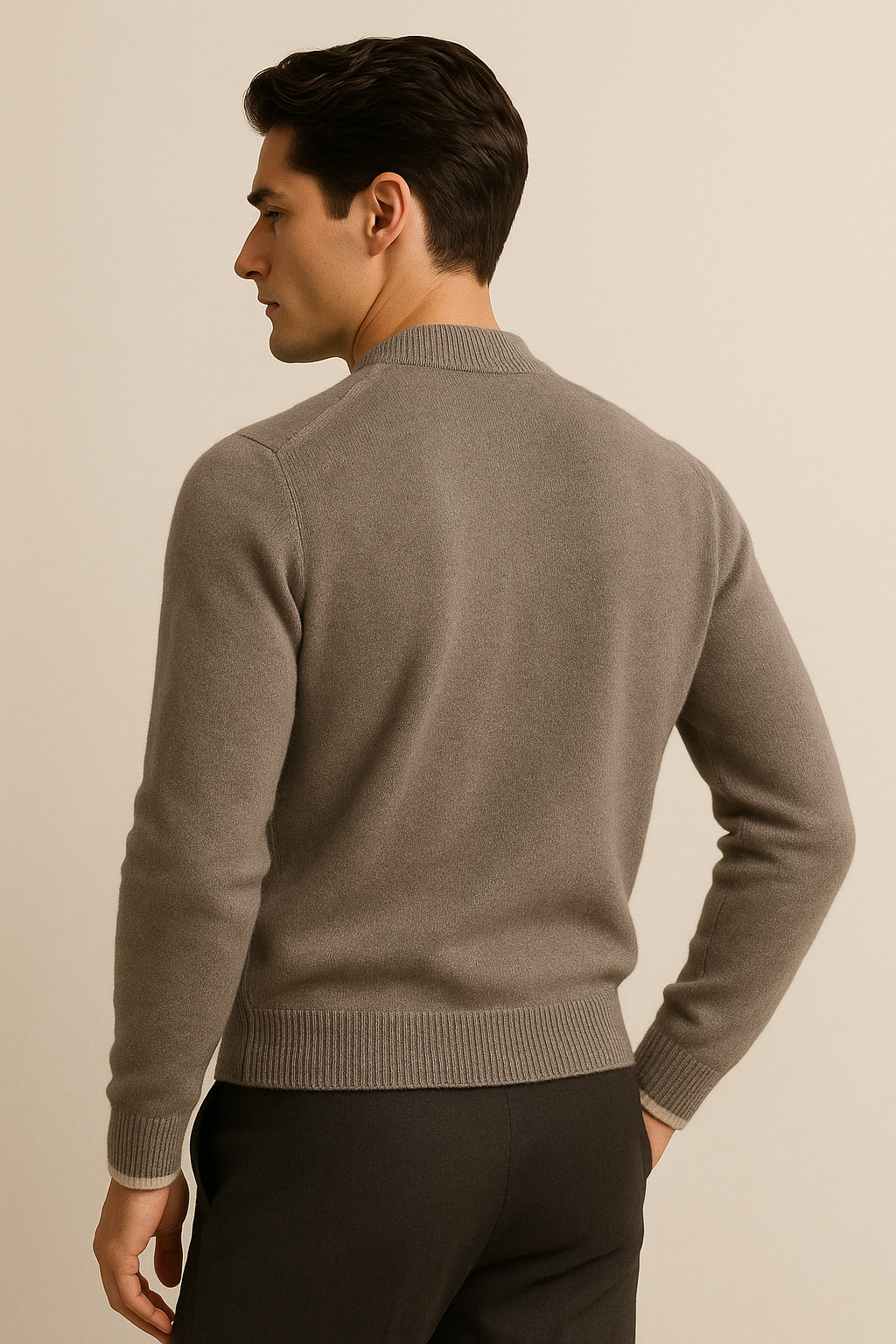 Terenzo Zip Cardigan Grey