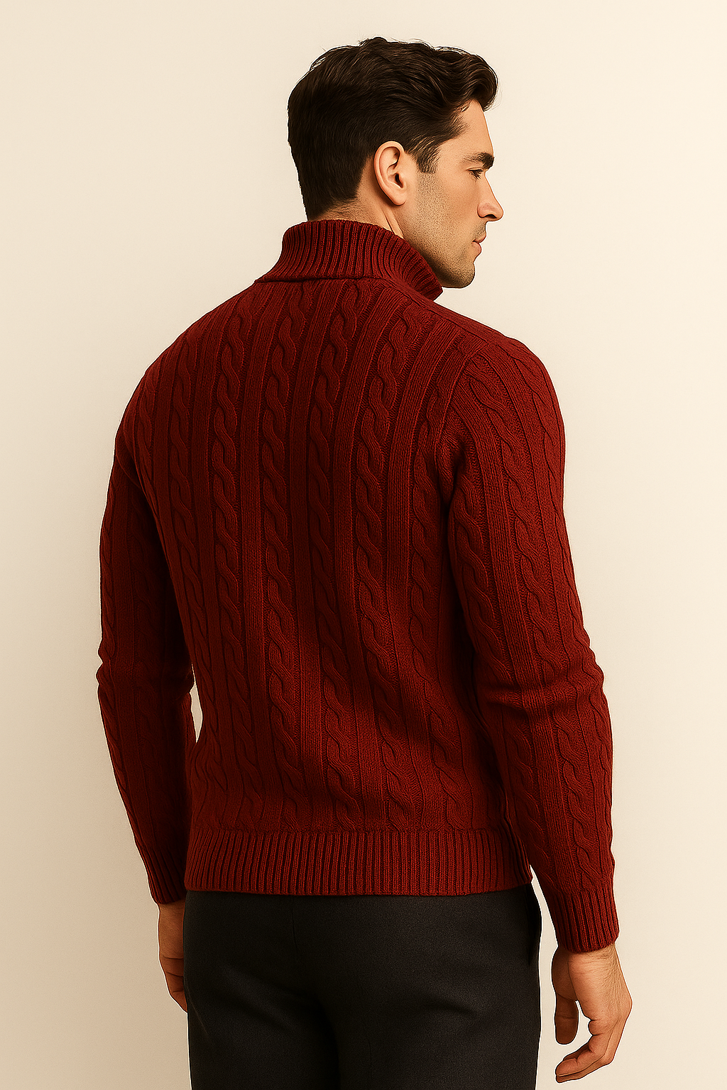 Medici Cable Knit Burgundy