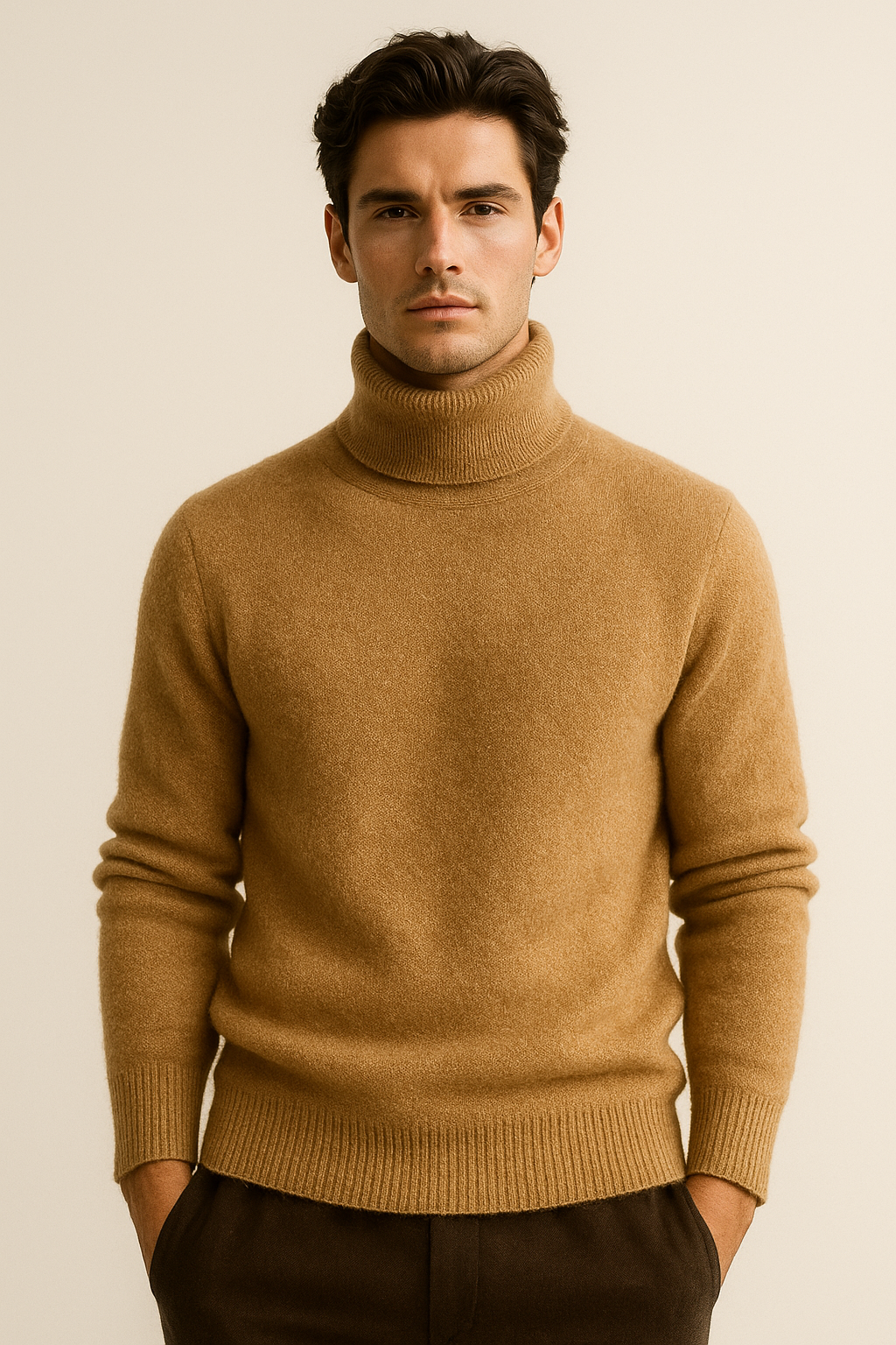 Avenzo Cashmere Turtleneck Brown