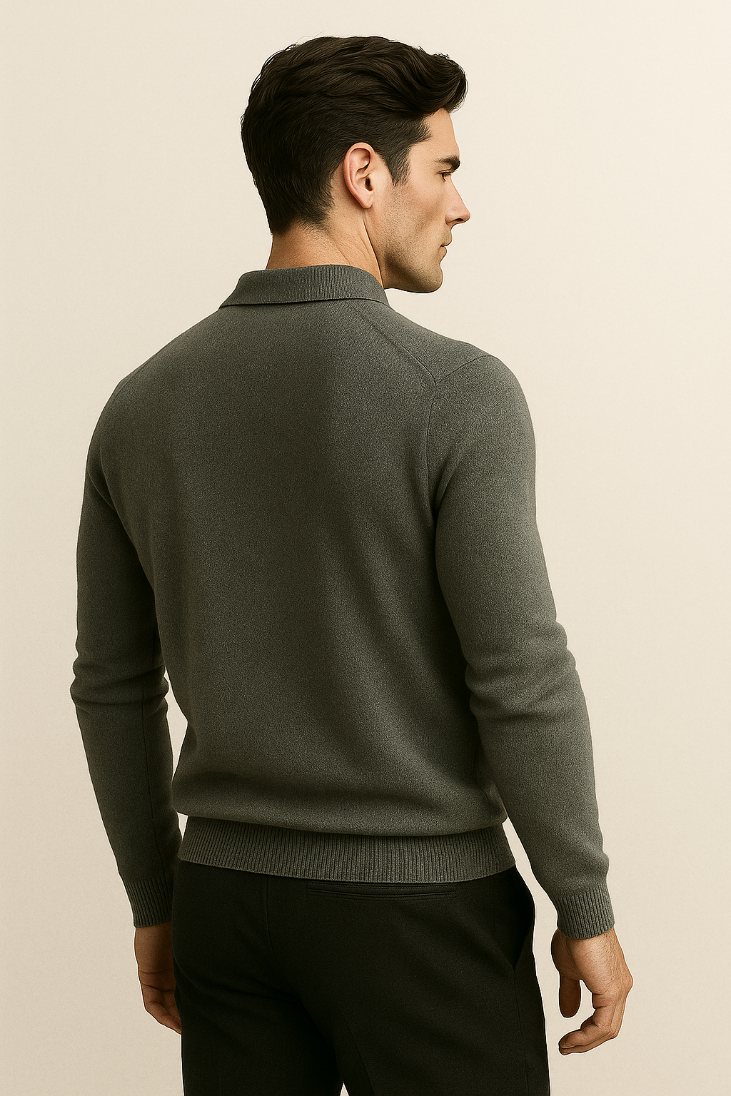 Alessandro Merino Polo Knit Mist Green
