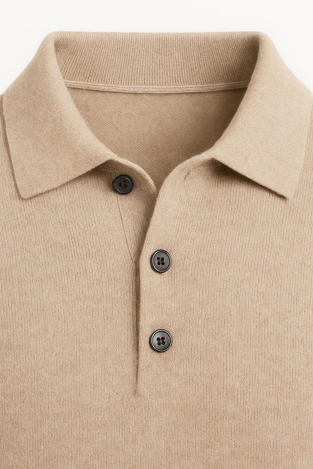 Alessandro Merino Polo Knit Taupe