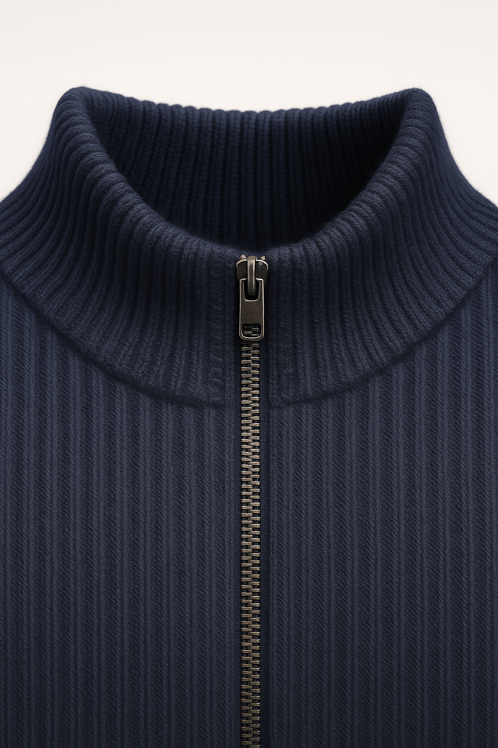 Sestino Merino Zip Knit Navy