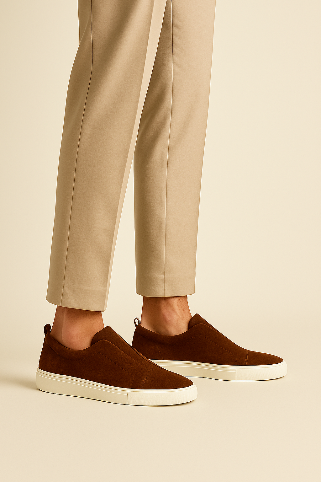 LeoMar V1 Suede Slip-On Brown