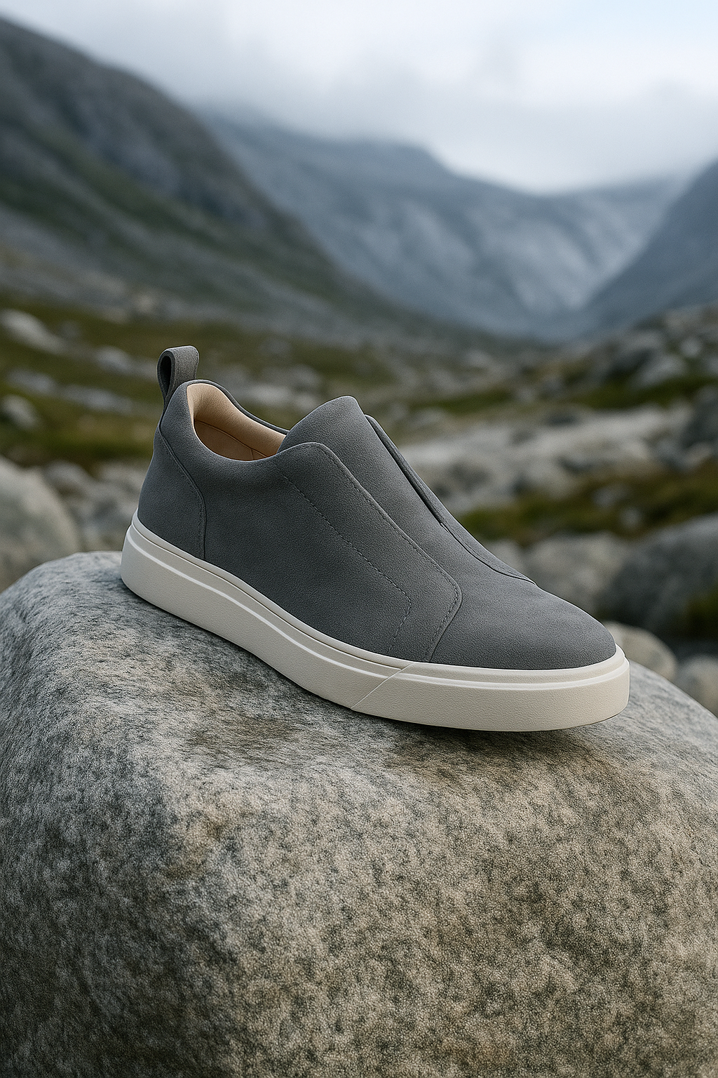 LeoMar V1 Suede Slip-On Grey