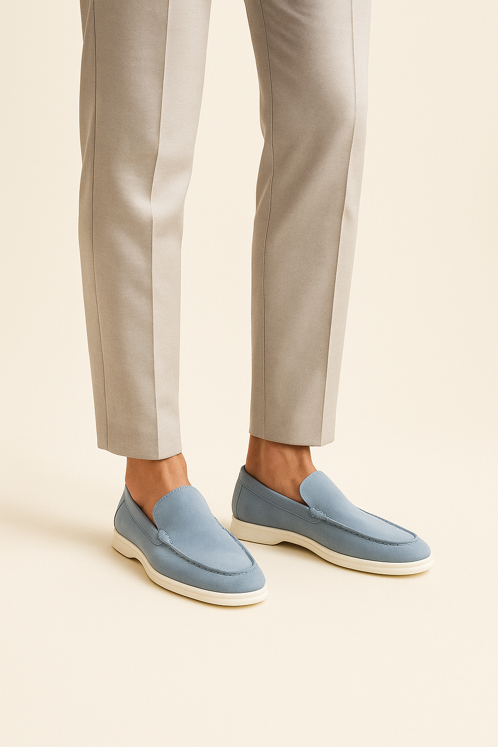 LeoMar V1 Suede Loafers Light Blue
