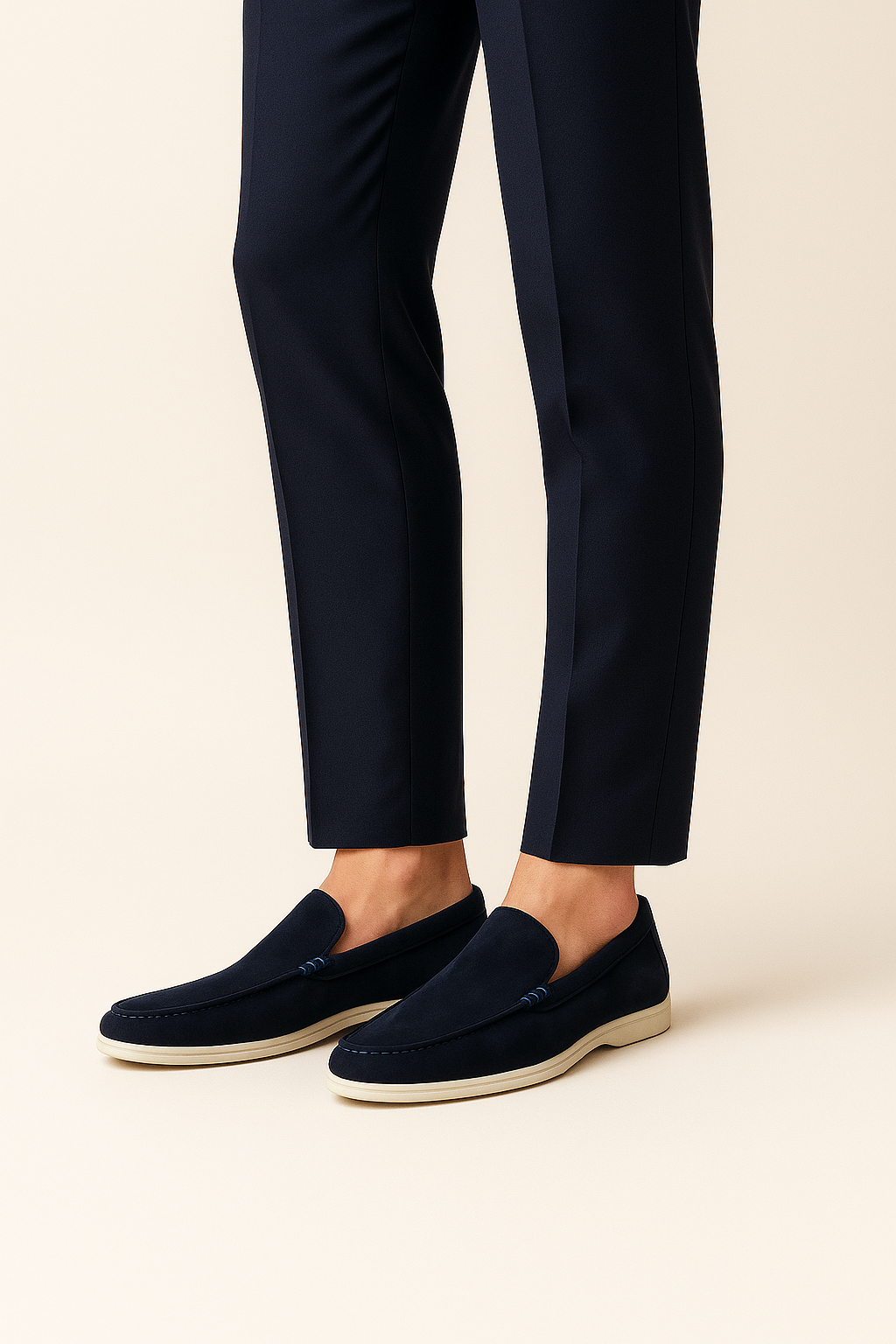 LeoMar V1 Suede Loafers Navy