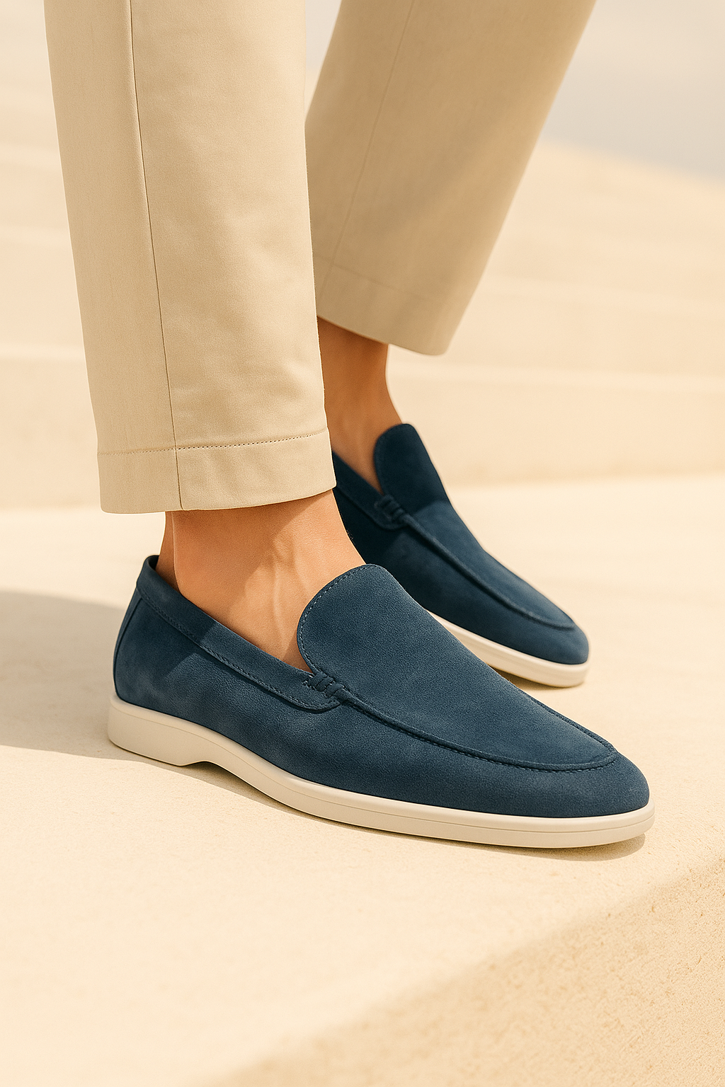 LeoMar V1 Suede Loafers Ocean Teal