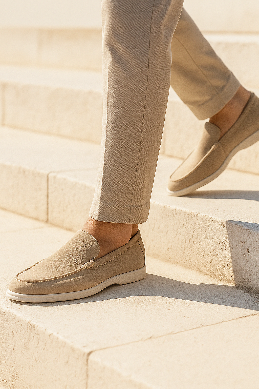 Leonis Suede Loafers Beige
