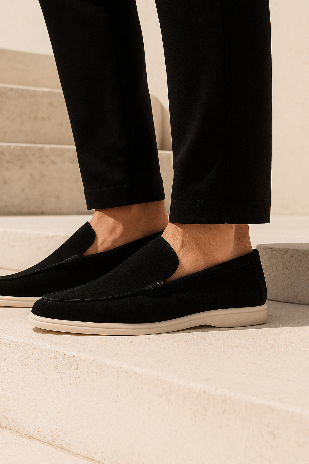 LeoMar V1 Suede Loafers Black