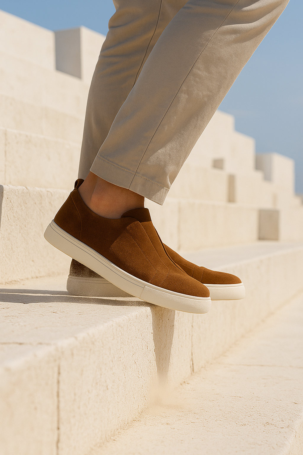LeoMar V1 Suede Slip-On Brown