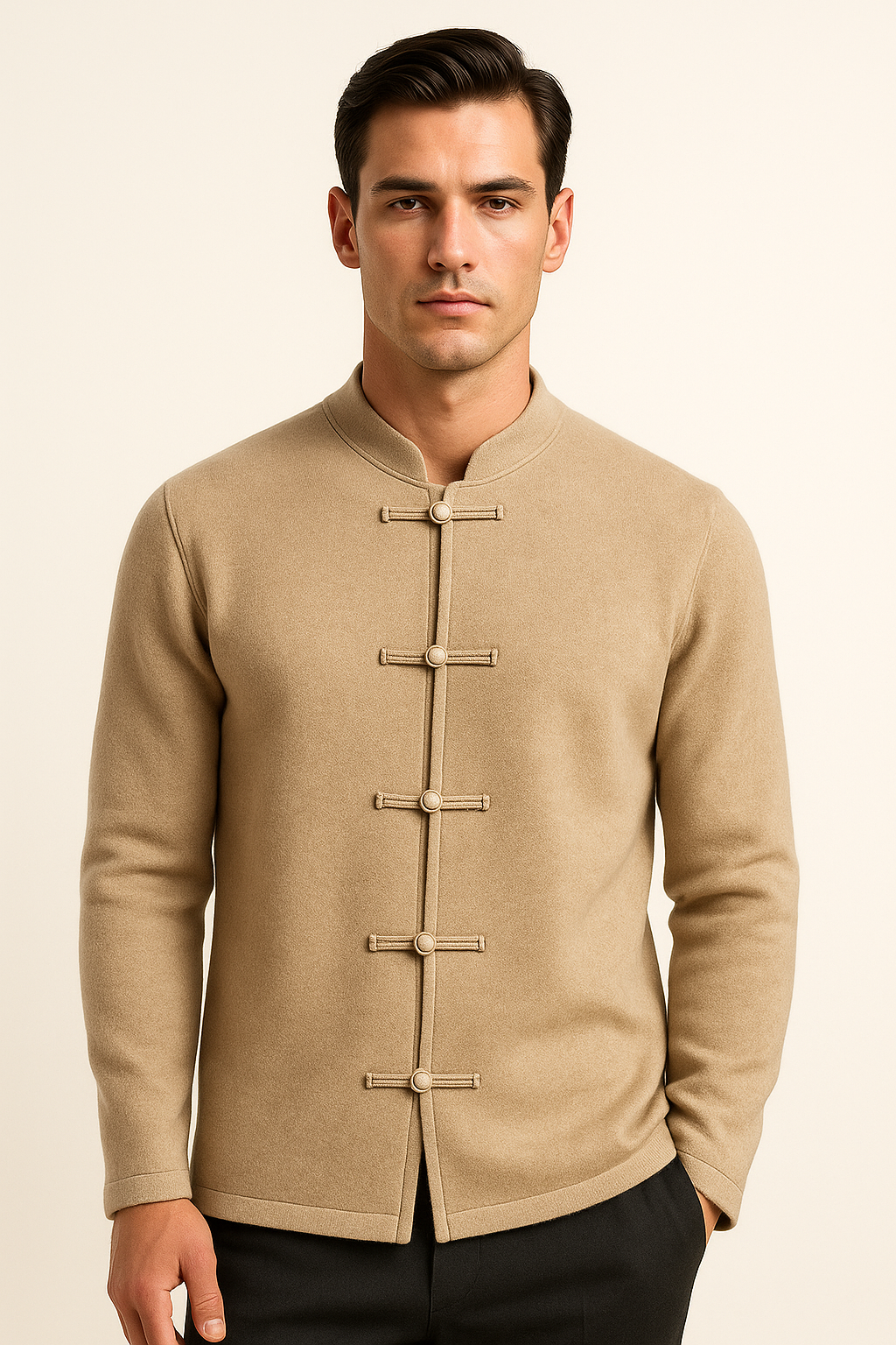 Lunaro Mandarin Wool Beige