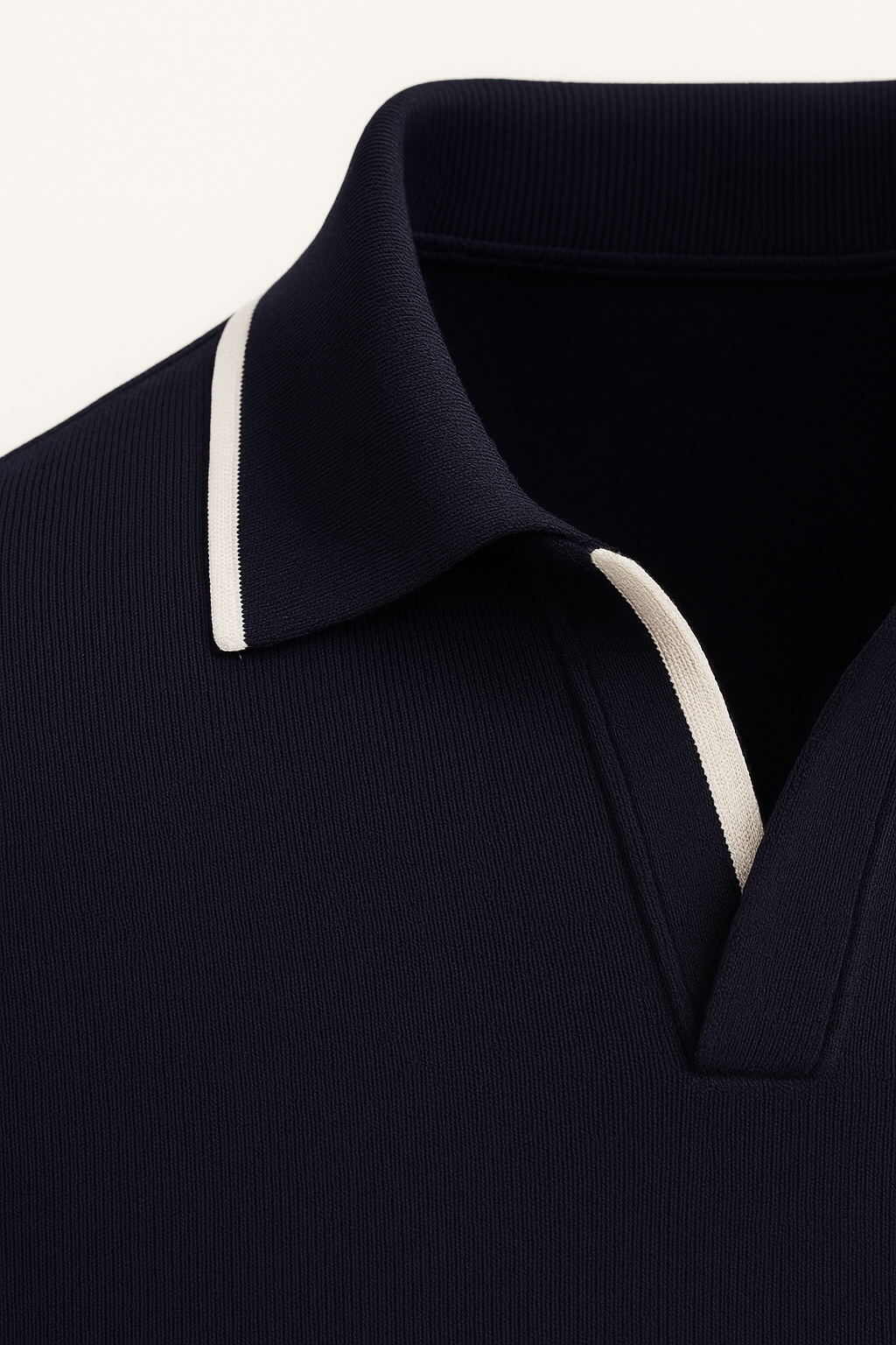 Rivoro Knitted Polo Navy