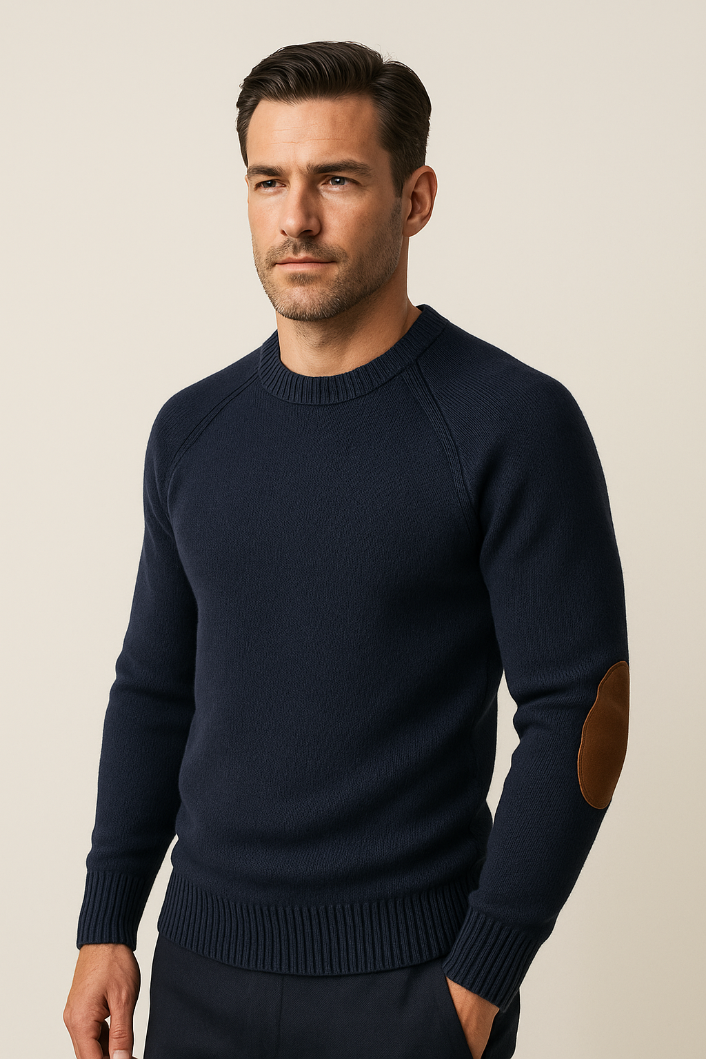 Carviano Crew Knit Navy