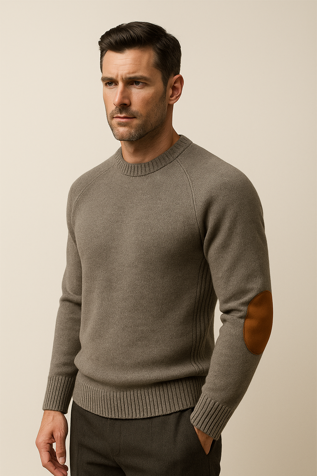 Carviano Crew Knit Grey
