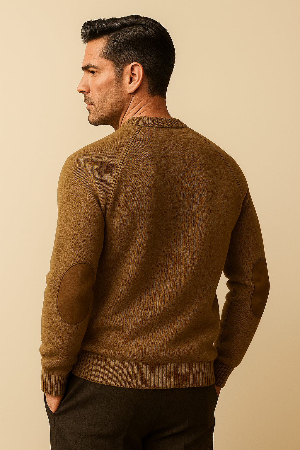 Carviano Crew Knit Khaki