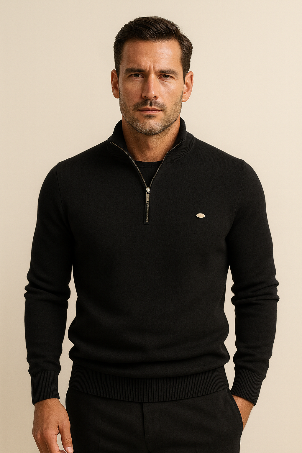 Lusaro Quarter-Zip Black