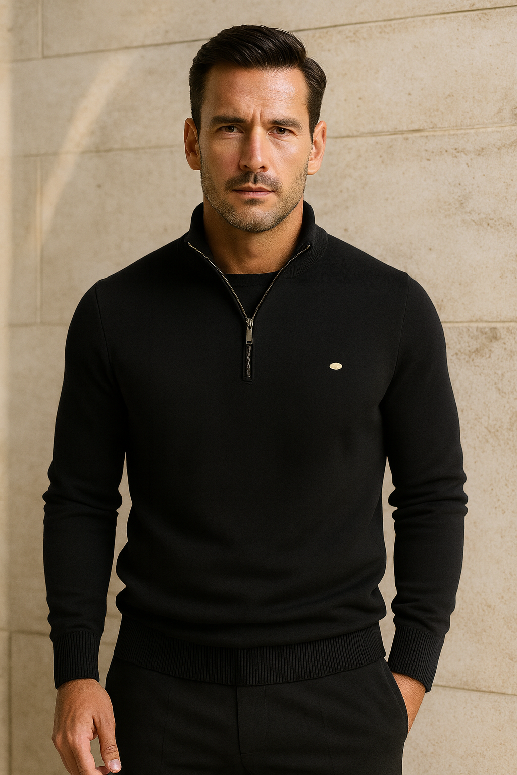 Lusaro Quarter-Zip Black