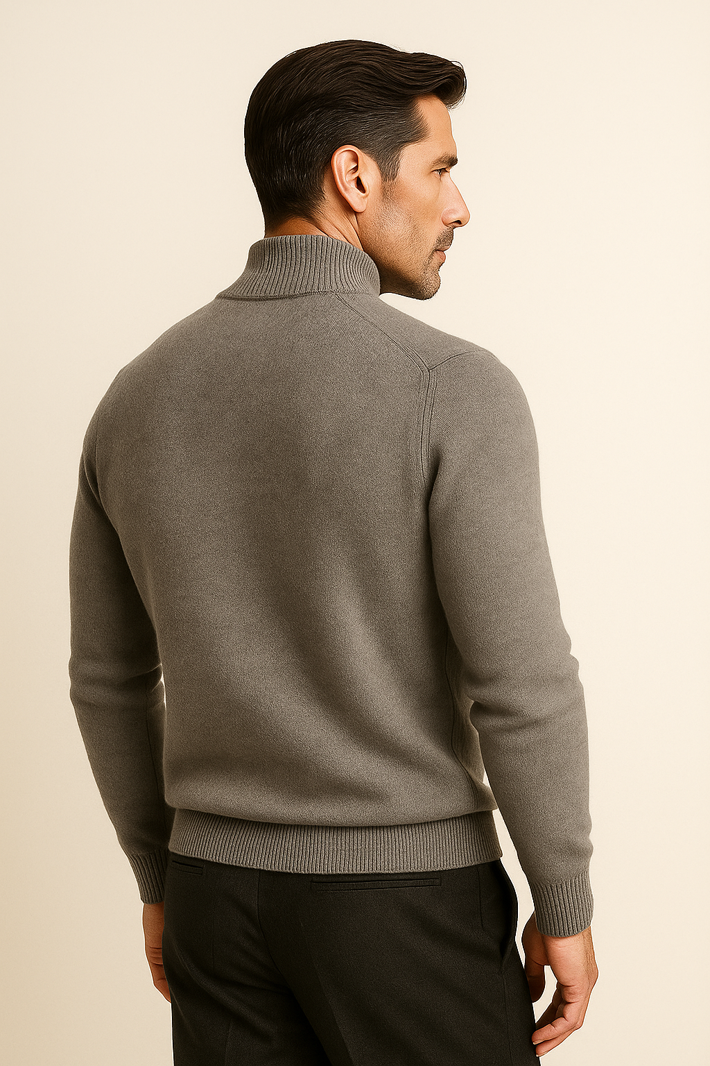 Lunaro Quarter-Zip Knit Grey