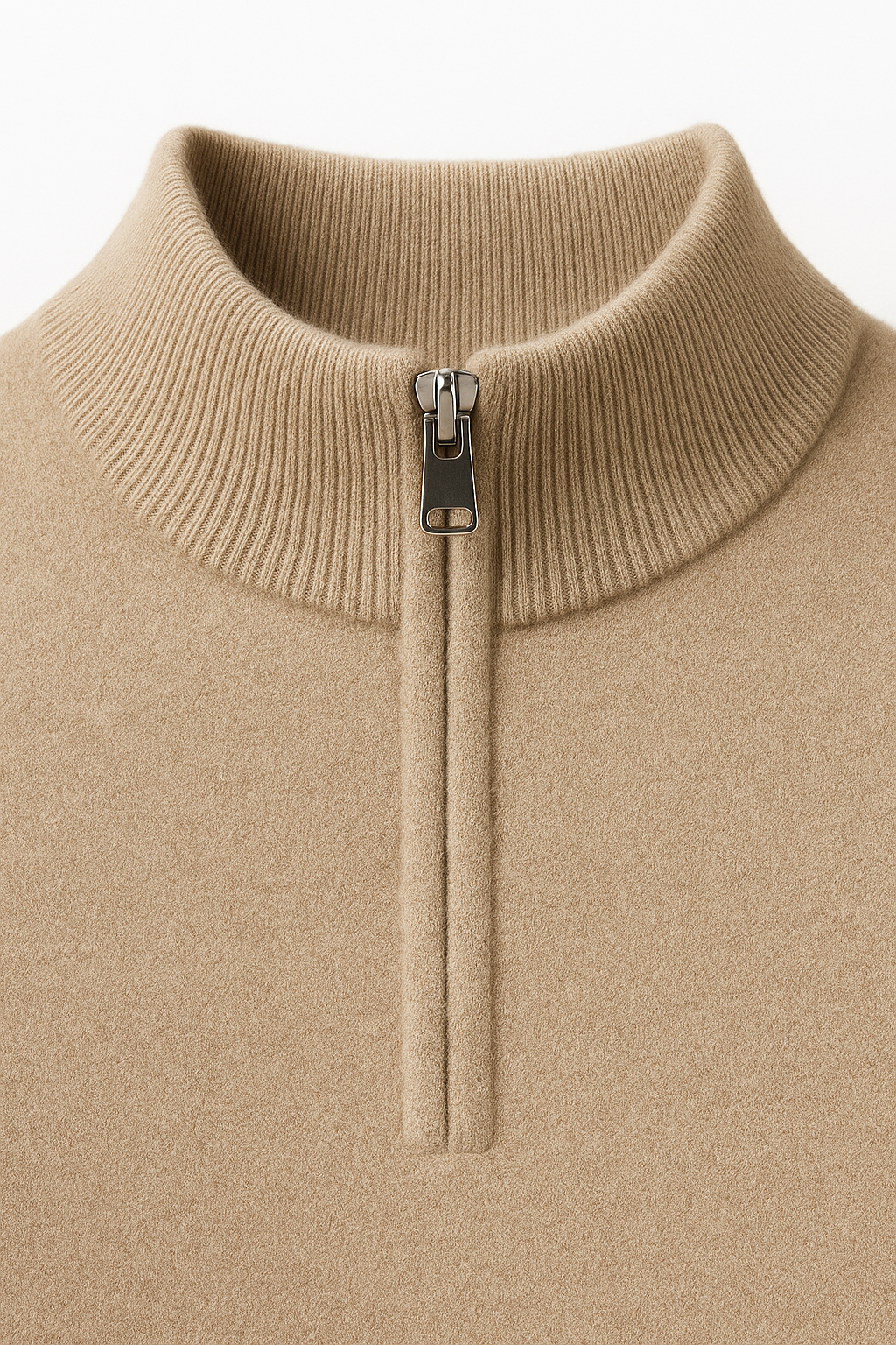 Lunaro Quarter-Zip Knit Beige