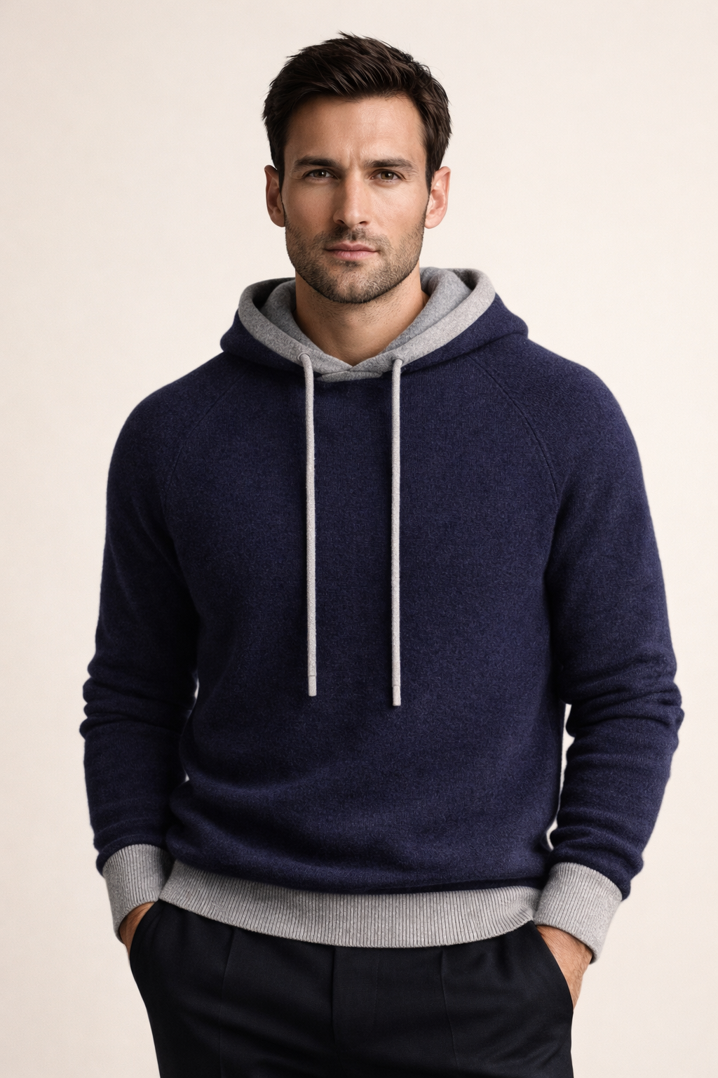 Tommaso Hooded Knit Navy
