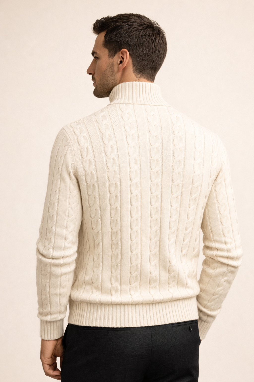 Massimo Zip Cardigan Cream