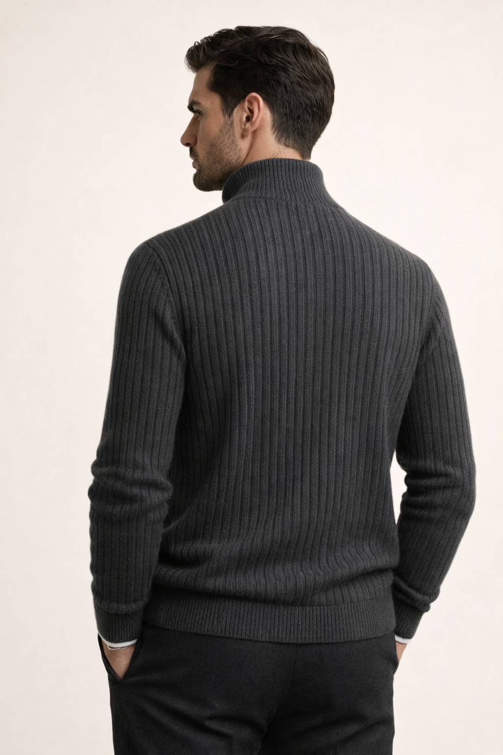 Bruno Cashmere Cardigan Dark Grey