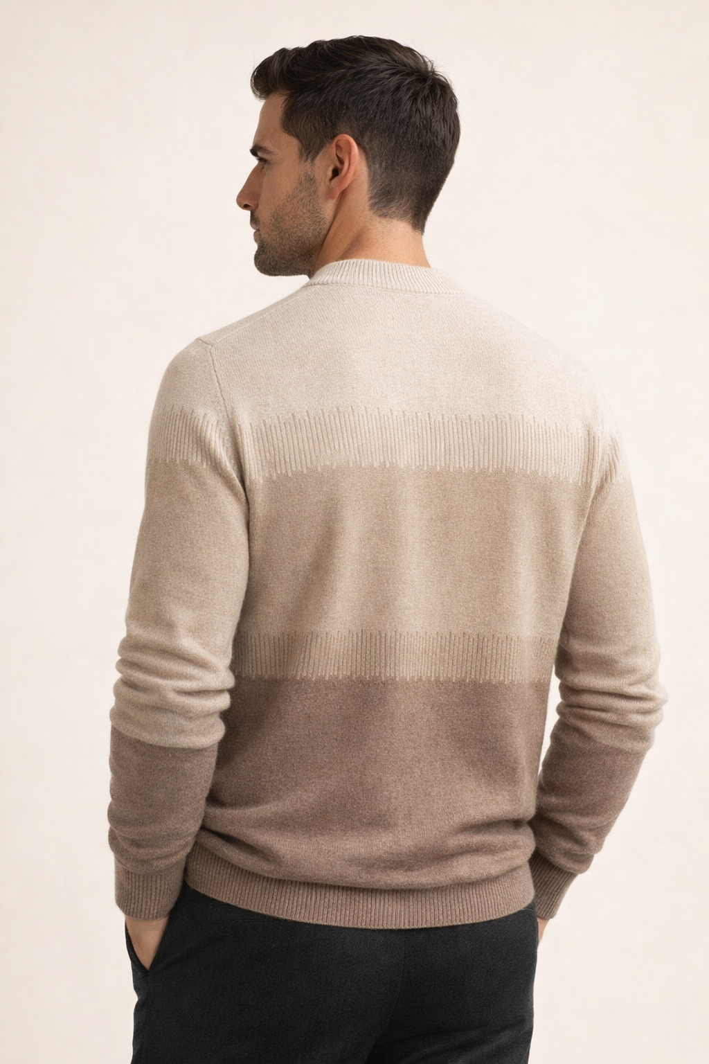 Ettore Merino Gradient Knit Khaki