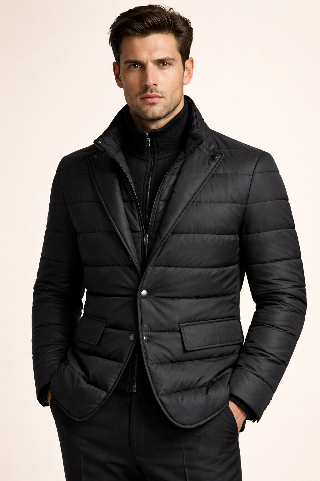 Corrado Quilted Hybrid Jacket Black