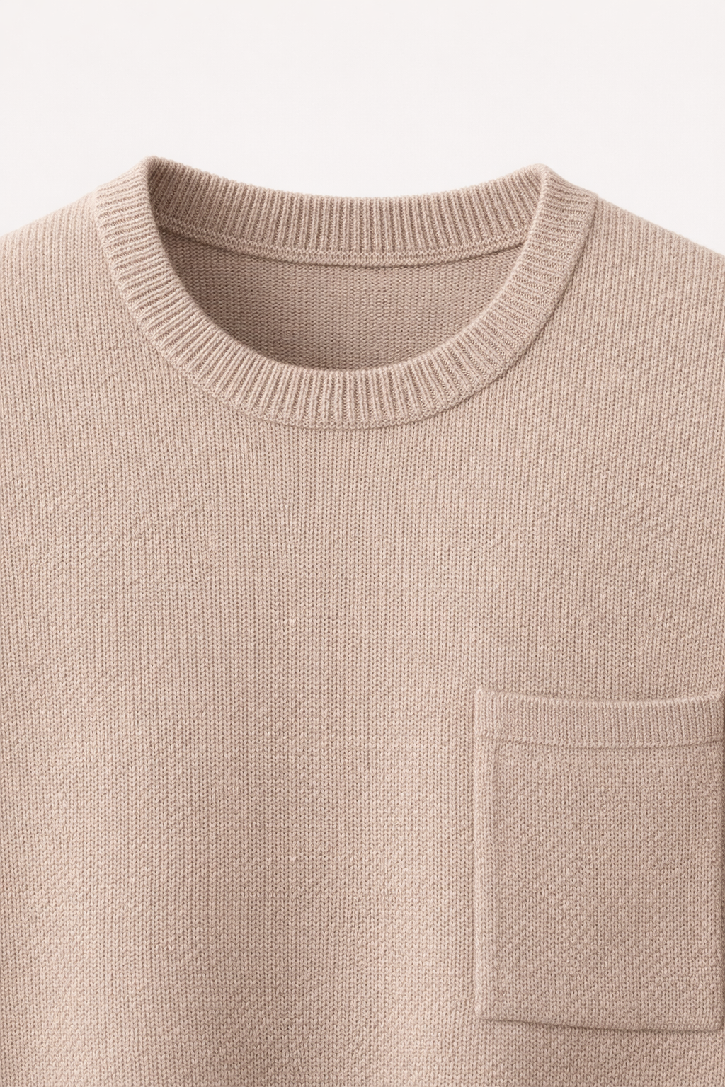 Nerio Extra-Fine Crew Vest Beige