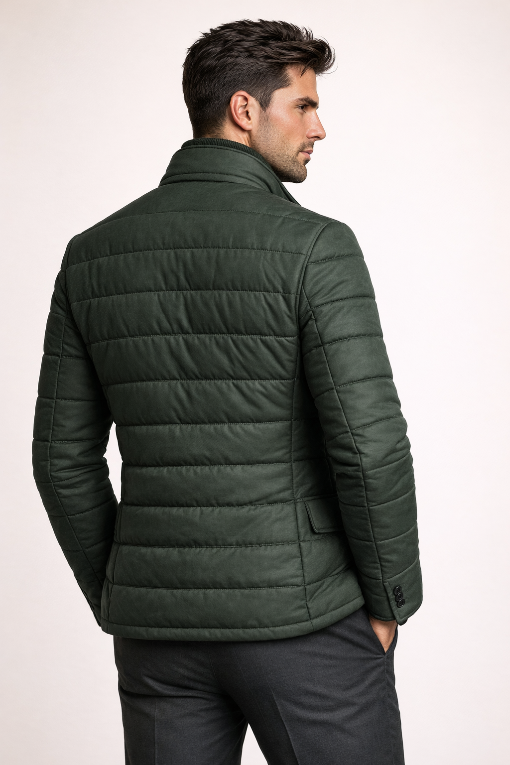 Corrado Quilted Hybrid Jacket Green