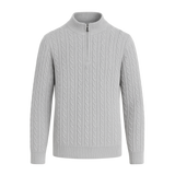 Lerano Cashmere Half-Zip Knit Grey
