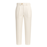 Valenti Gabardine Cotton Pantalon Ivory