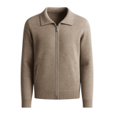 Carvelli Merino Zip Sweater Taupe