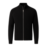 Valeno Wool Zip Knit Black