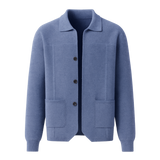 Valero Cashmere Cardigan Blue