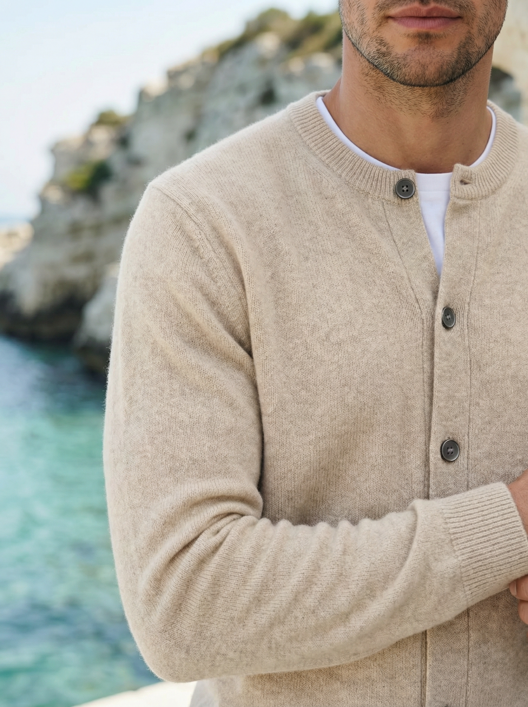 Arlino Buttoned Set Camel