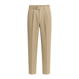 Valenti Gabardine Cotton Pantalon Sand