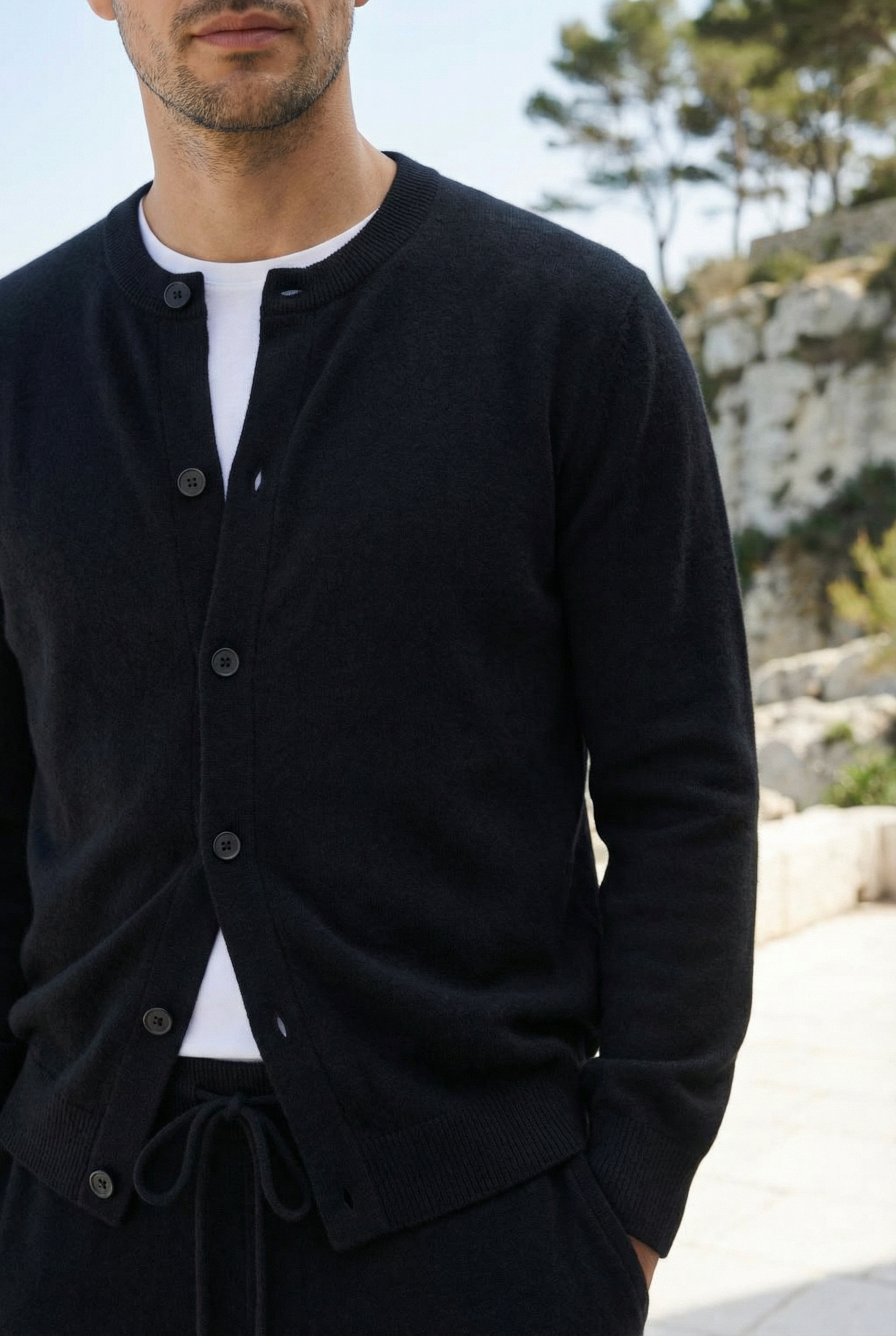 Arlino Buttoned Set Black