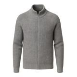 Valeno Wool Zip Knit Dark Grey