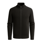 Sestino Merino Zip Knit Black