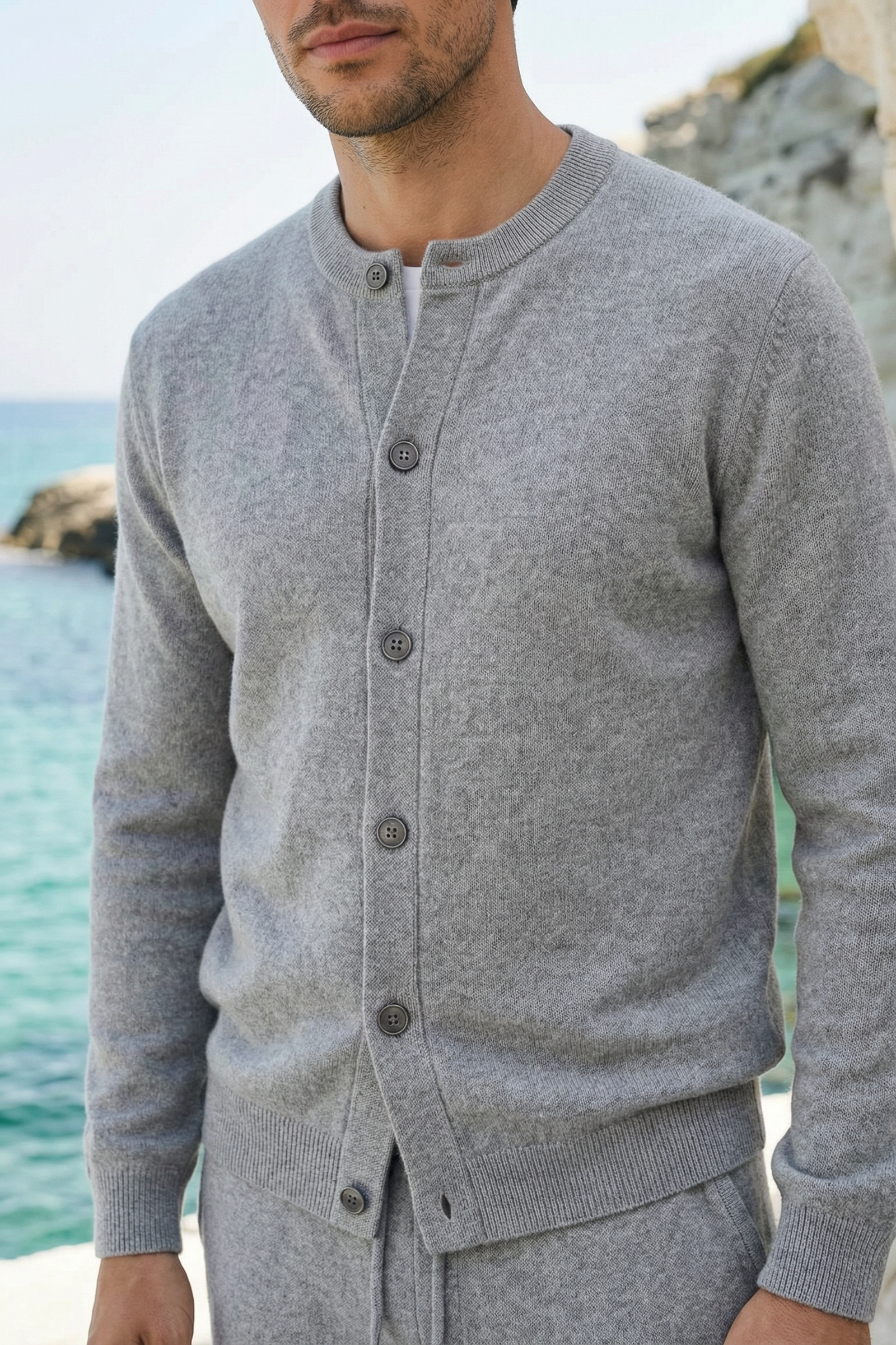 Arlino Buttoned Set Grey