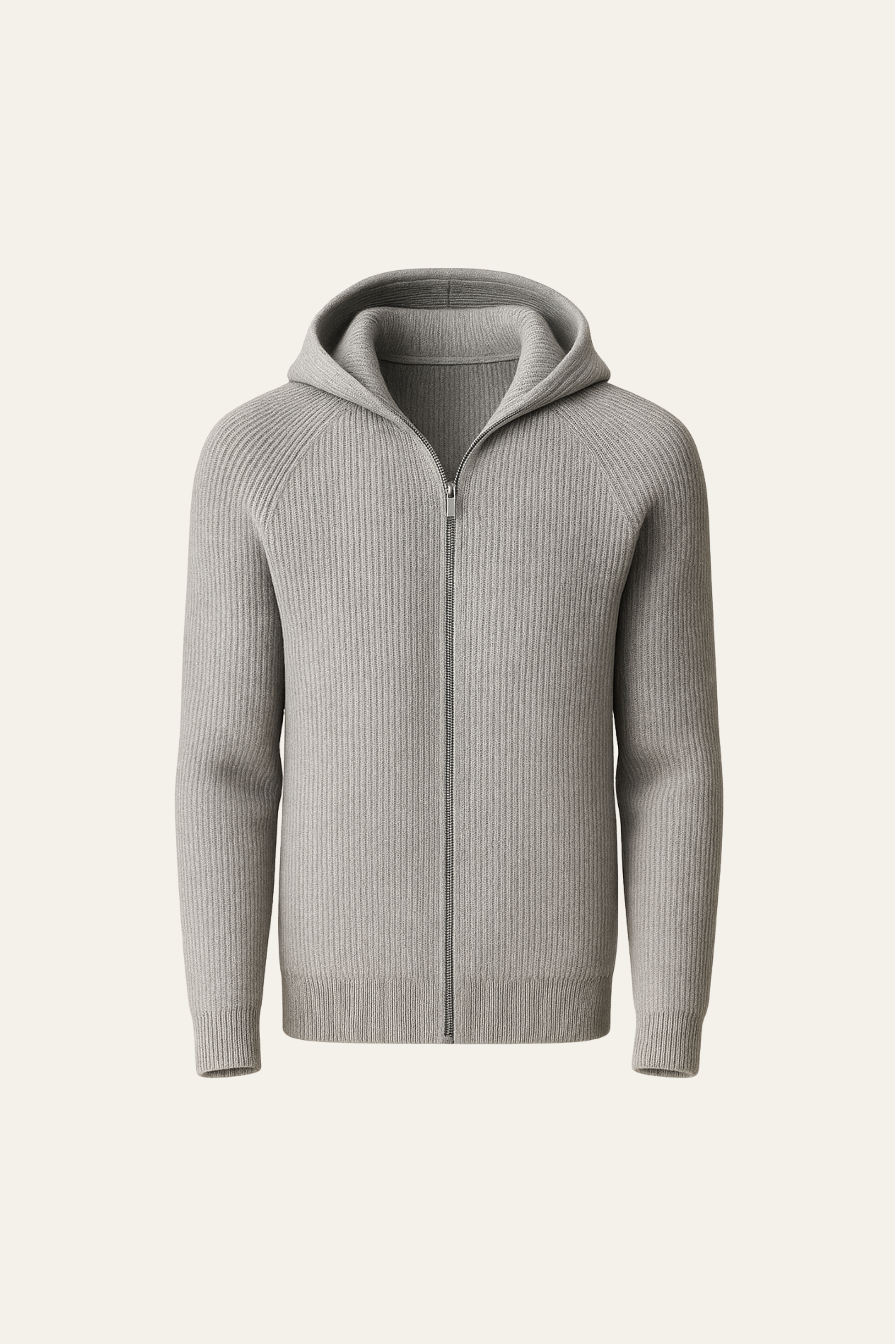 Amalfi Merino Hooded Sweater Grey