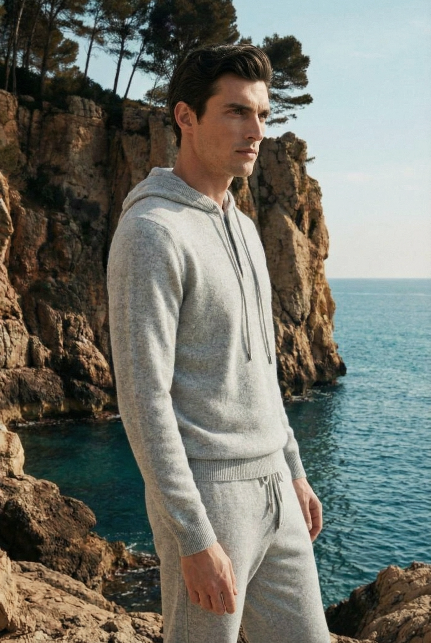 Sorelli Knit Hooded Set Grey