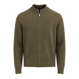 Lorenzi Cashmere Cardigan Olive