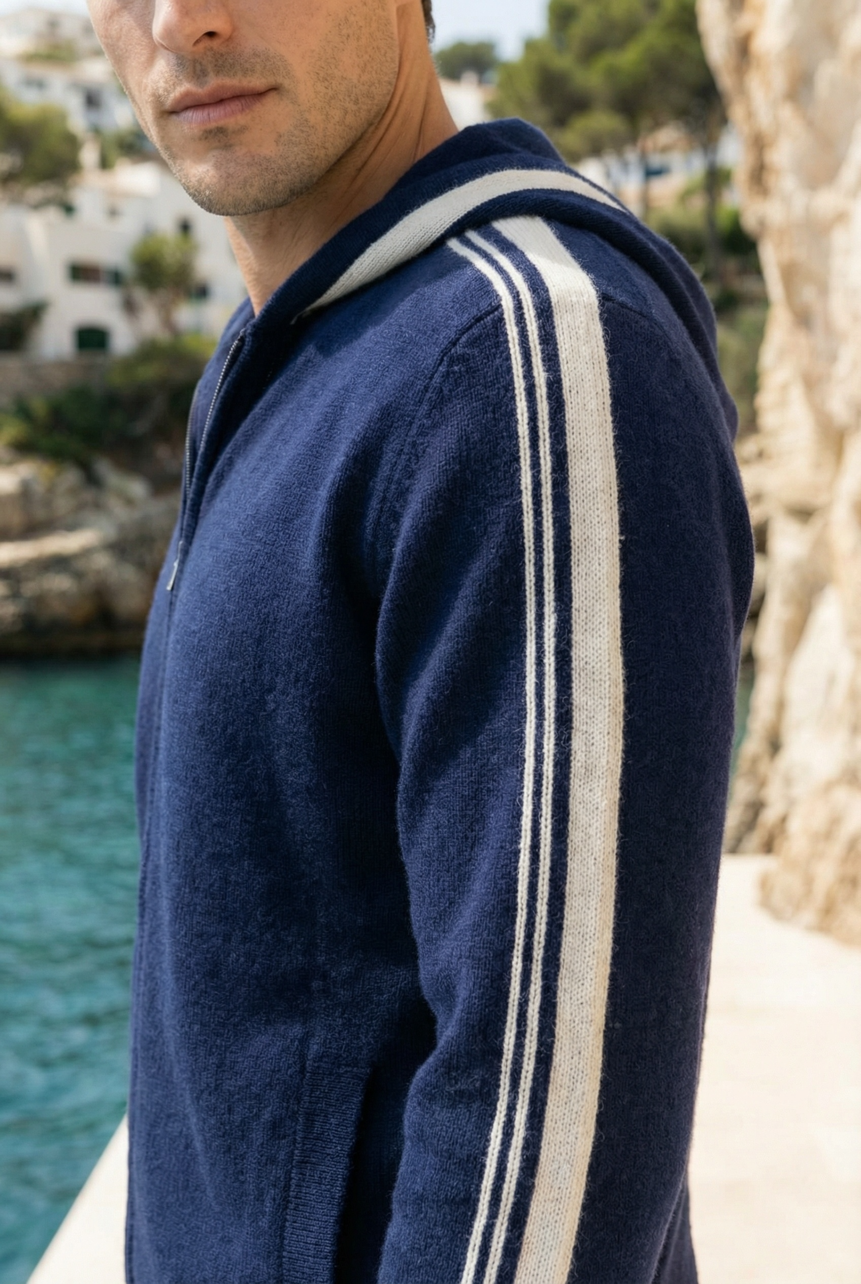 Giancarlo Hooded Zip Set Navy