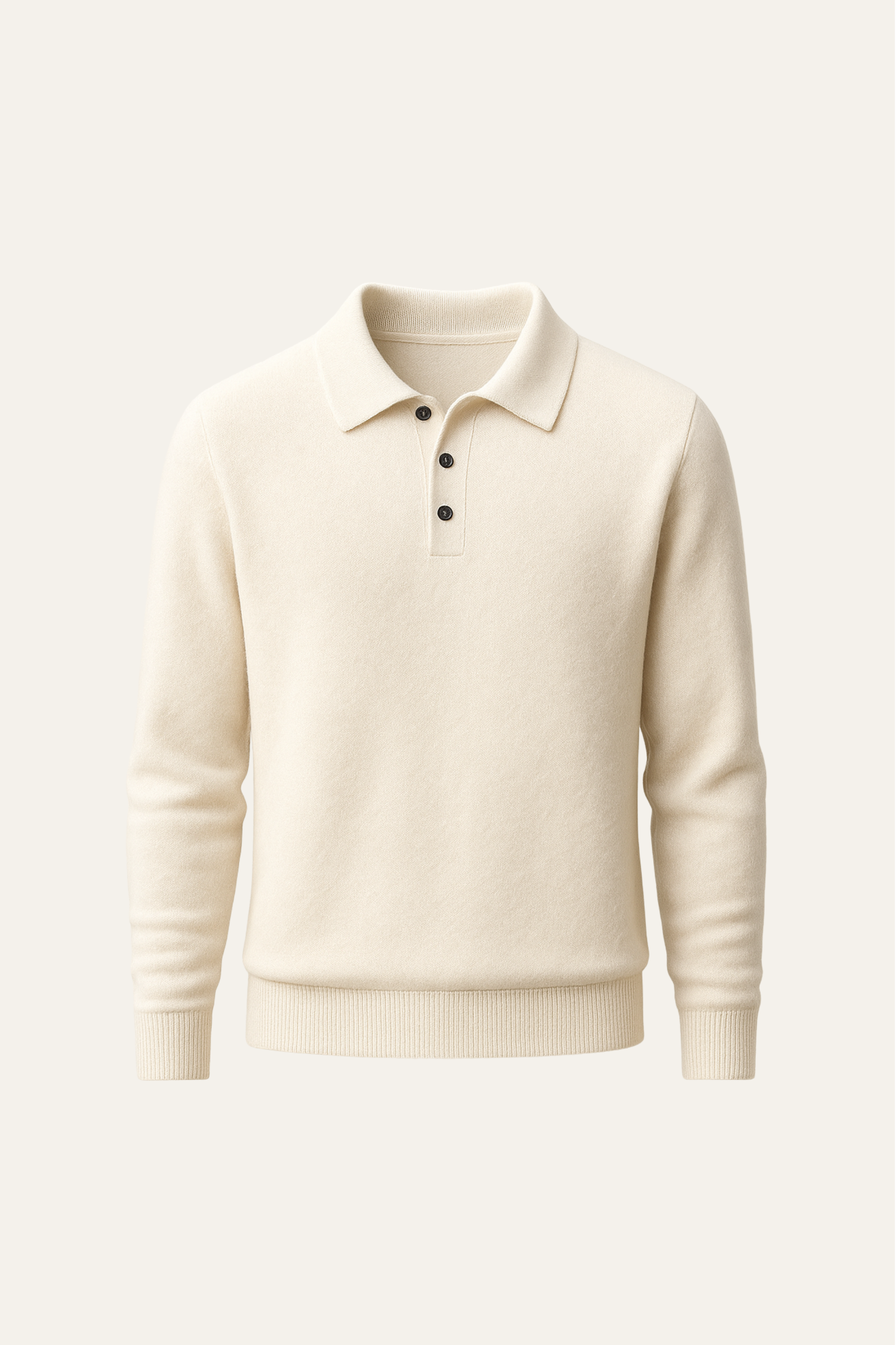 Alessandro Merino Polo Knit Beige
